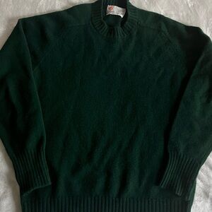 Ford Men's Dark Green Crewneck Sweater- made in England 100% wool